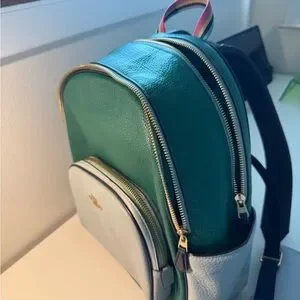 Coach | Bags | Coach Green And Gray Backpack With Gold  display picture 3